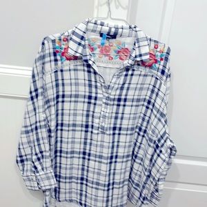 3X Embroidery Blouse